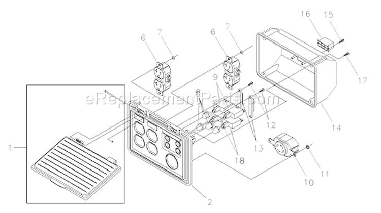 Page B Diagram and Parts List for 030211-1  Briggs and Stratton Generator